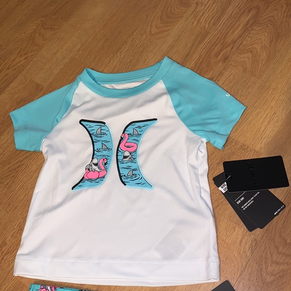 NWT Hurley 2 Piece Set - Shirt and Shorts (UPF 50+ made with Nike Dri-Fit) , 2T - Picture 2 of 8